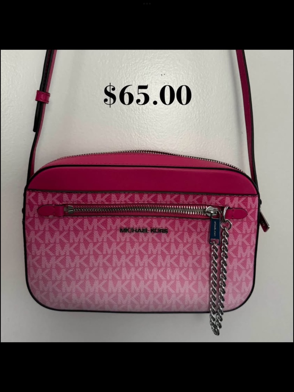 Michael Kors Hot Pink Signature MK Crossbody Bag
